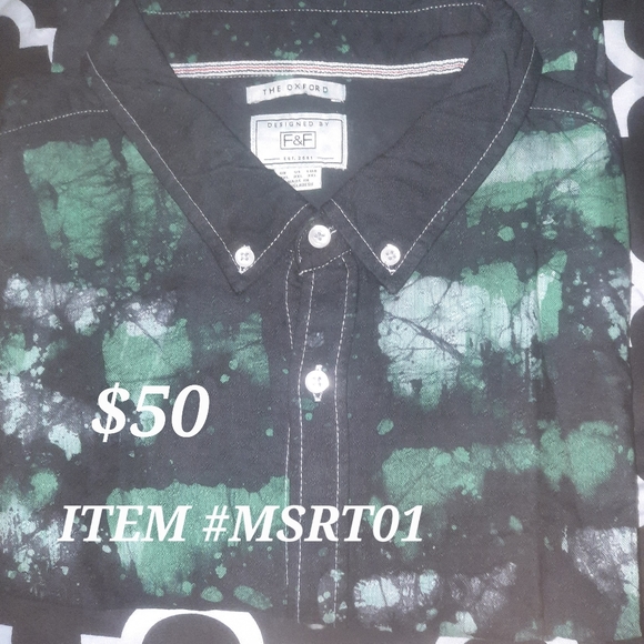 Black & Orange Logo Button Down Shirt Size XL - Picture 2 of 4